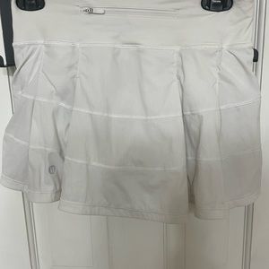 Lulu Lemon White Pace Rival Skirt